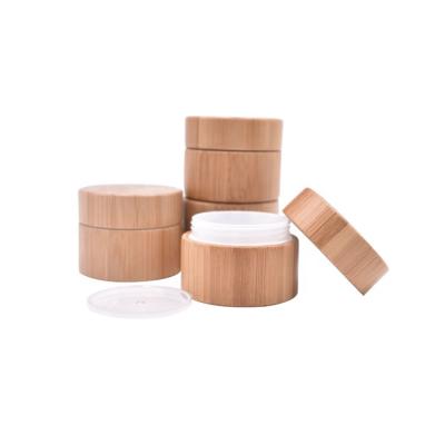 China nature eco 50g biodegradable jar container biodegradable organic bamboo, good quality china empty bamboo cosmetic container for sale