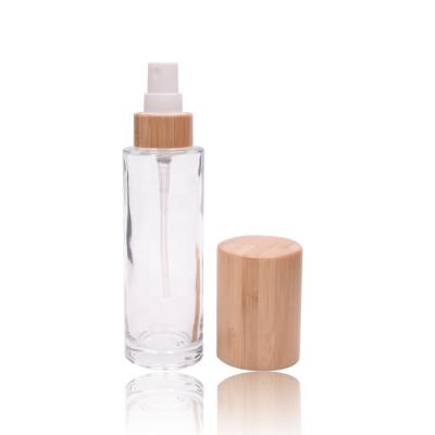 China Wholesale High Quality Cosmetic Bottle Cream Perfume Bottle 80ml Bamboo Clear Bamboo Spray for sale