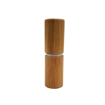 China DOUBLE WALL matte silver lipstick, organic eco-friendly 3ml/4.5g 12.1mm lip balm bamboo tubes for sale