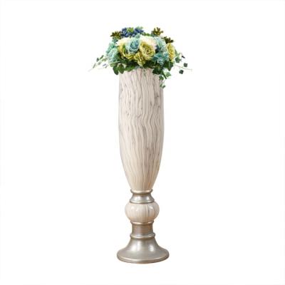 China Nordic Pattern Marble Art Vase Europe Style Minimalism Home Flower Pot for sale