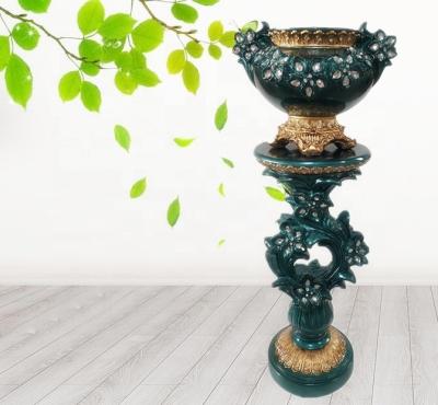 China Resin Modern European Floor Large Flower Vase Wedding Decoration for sale