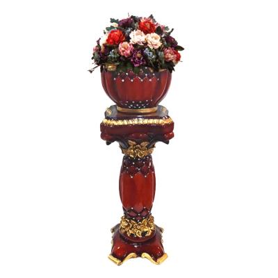 China Factory Modern High Quality Home Mahogany Stand Decoration Flower Pot Mahogany Flush Mount for sale