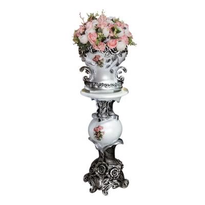 China Europe Wedding Decoration White And Silver Roman Pillars For Sculpture for sale