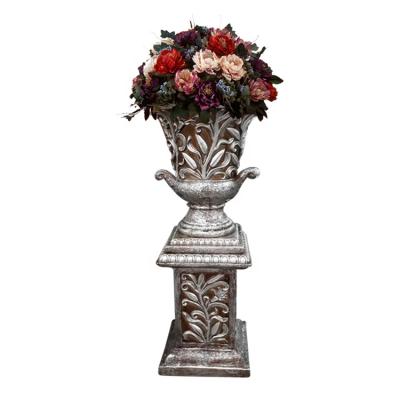 China CLASSIC Classic Stand Pot Plant European Style Roman Inspired Pedestal Column Flower Vase for sale