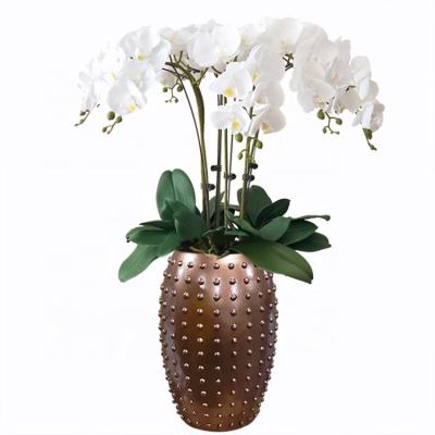 China Europe Accessories Creative Home Decor Brown Style Fiberglass Flower Vase for sale