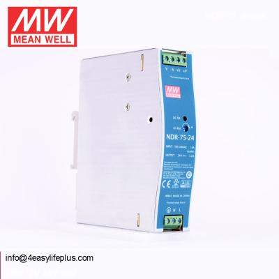 China Universal AC Input 75W 24V 3.2A Output Meanwell NDR-75-24 NDR-75-24 Slim Power Supply for sale