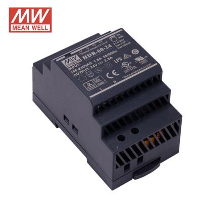 China SMPS Meanwell Original HDR-60-24 60W 24V 2.5A AC-DC Ultra Slim Step Form Din Rail Switching Power Supply HDR-60-24 for sale