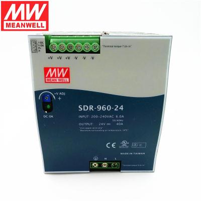 China Meanwell SDR-960-24 960W 24V SDR-960-24 High Efficiency DC to AC Switch DIN Rail Mode Changing Power Supply for sale