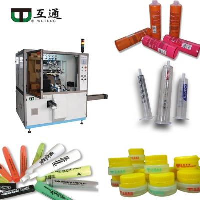 China Manufacturing Plant Wutung 1-2 Color UV Curing Automatic Printer Silk Screen Printing kit machine for Plastic Tube Jar Pen Cosmetics cap for sale