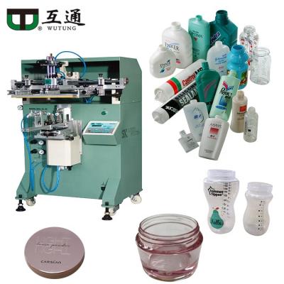 China Factory Wutung Printer Automatic Machine Screen UV Curing Silk Printing Material For Milk Bottle Jar Glass Tube Cup Plastic Cartridge for sale