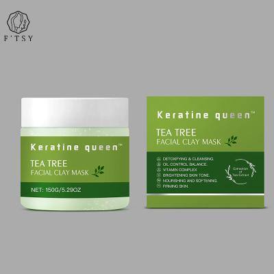 China Moisturizer Private Label Tea Tree Extract Facial Mask Skin Care Oil-control Mud Detoxifying Collagen Clay Mask for sale