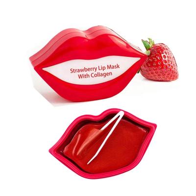 China Private Label Nourishing Moisturizing Packaging Strawberry Shaped Lip Crystal Collagen Lip Mask For Lip Care for sale