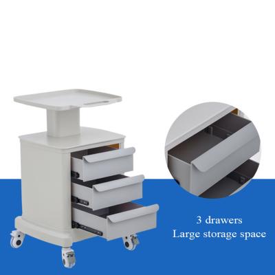 China Cheap Mobile Ultrasound Machine Trolley Scanner ABS Medical Ultrasound Trolley with Wheels for Dental Clinic with Drawer for sale