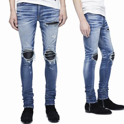 China Al Por Mayor Models Damaged Luxury Jeans New New OEM New China Biker Wholesale Jeans Pants for sale