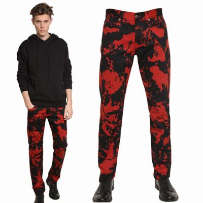 China New Italian Design Breathable Breathable Camouflage Printed Man Jeans for sale