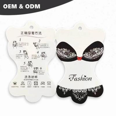 China Viable Luxury Paper Garment Hang Tags For Lingerie for sale