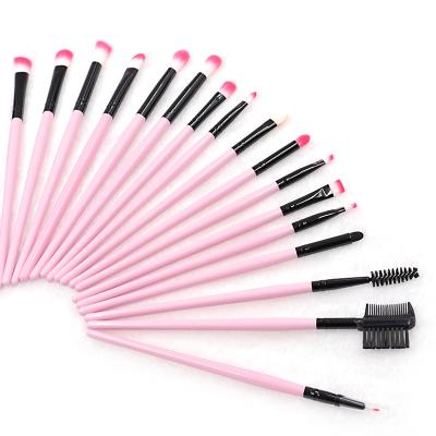 China Angular Blush Professional Wholesale Wood Handle Synthetic Hair Base Makeup Brush Set for sale