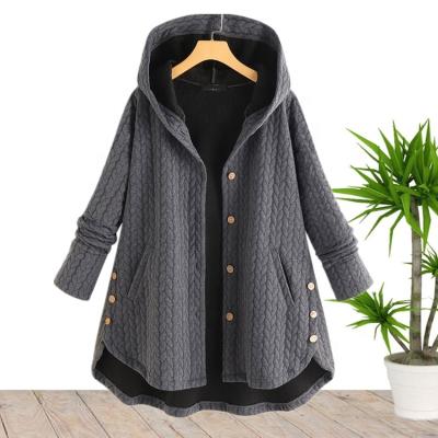 China Wholesale 5XL Anti-Shrink Winter Clothes Plus Size Long Sleeve Cotton Hoodies Coat Jackets For Women 2021 for sale