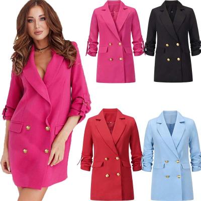 China 2021 New Styles Solid Color Anti-shrinkage Spring Autumn Suit For Women Wholesale China for sale