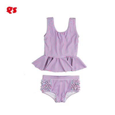 China 2020 Wholesale Kids Breathable Surfer Girls Swimwear Two Piece Ruffles for sale