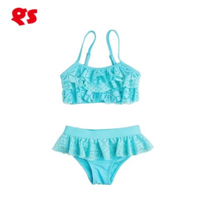 China Cheap Breathable High Sales Ruffles Girl's Swimwear Bikini Two-Piece Swimwear Sets Bikini Kids Girl for sale