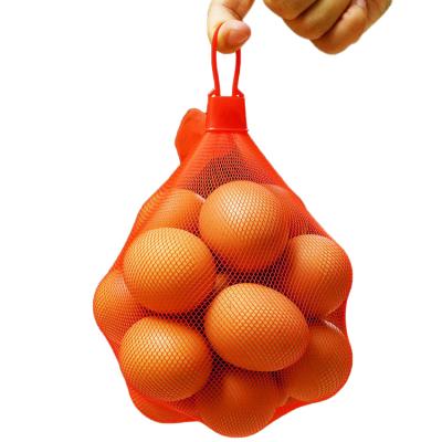 China Grocery Wholesale 35 Cm Two Colors Plastic Circular Mesh Packaging Bag For Oranges for sale