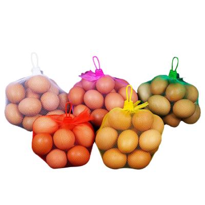 China Custom 35 Cm Grocery Small Garlic Cheap Eco Friendly Fruit Mesh Net Bag for sale