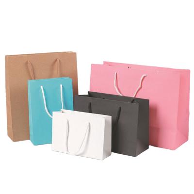 China Biodegradable Customizable Colored Kraft Paper Cemented Coffee Bags With Handle for sale