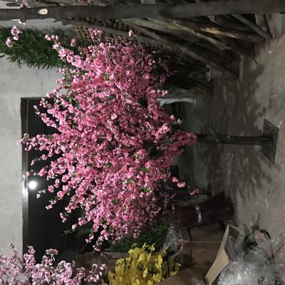 China Indoor Decorative Artificial Flower Tree Peach Decoration Artificial Peach Trees For Hotels for sale