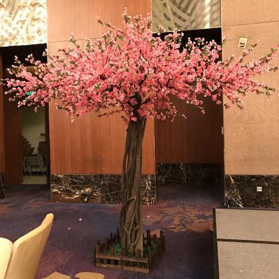 China Home Decor High Quality What Size Color Cherry Blossom Tree Artificial Cherry Blossom Flower Custom Flower Tree for sale