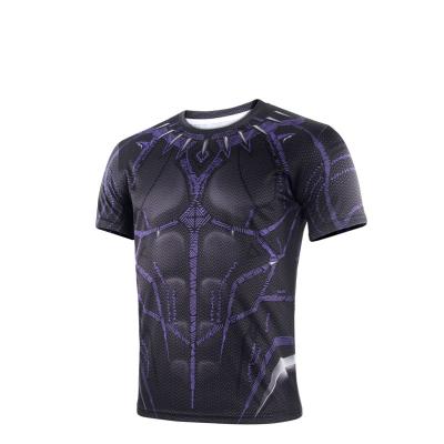 China Anti-Wrinkle Mens T-shirt Cosplay Apparel Workout Clothes Sports Quick-drying Printed Short Sleeve T-shirt for sale