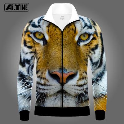 China Wholesale customization young men's uniform tiger print jacket men's QUICK DRY spring and autumn baseball jacket and student clothes for sale