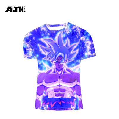 China QUICK DRY Custom Sports T-shirt Pattern T-shirt Anime T-shirt for sale