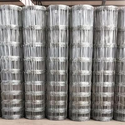 China Easily Assembled Heavy Duty Fixed Knot Woven Wire Field Stake Fence Galvanized Sheep Farm Fence Factory Price for sale