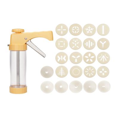 China New Design Viable Cake Tools Decorating Gun Cookie Decorating Gun Cookie Press Decorator Set for sale