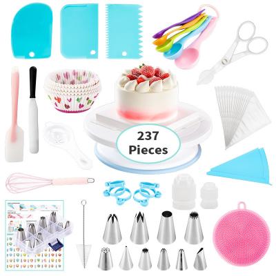 China Viable Custom Cake Decorating Supplies Perfect Fondant Cake Baking Complete Set 237 PCS Tool Kit for sale