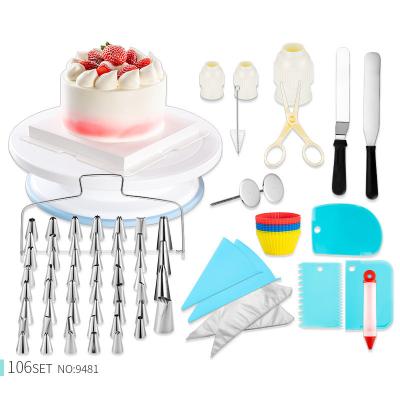 China Sustainable 106 Pcs Fondant Cake Decorating Tools Kit Accessories Baking Supplies Pastry Supplies Set for sale