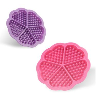 China Viable Heart Shaped Waffle Molds Silicone Mold Baking For Cake Cookie Chocolate Candy Muffin Pan for sale