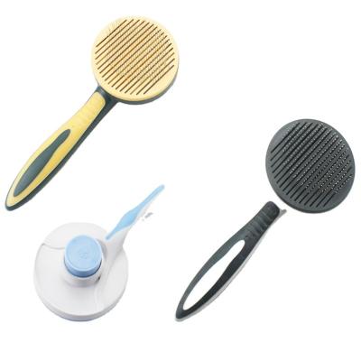 China Dropshipping Auto Corner Self Cleaning Brush Bottom Cat The Viable Hair Dog Grooming Tool Mold Anti Slicker for sale