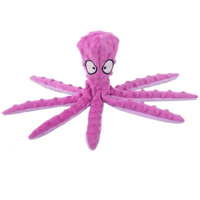 China New popular educational octopus dog bite vocalization toy cat toy soft plush pet supplies for sale