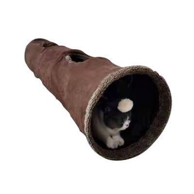 China Stored Rabbit Two Holes Indoor Suede Collapsible Wholesale Large Cat Tunnel Animal Balls Toy For Pets Small for sale