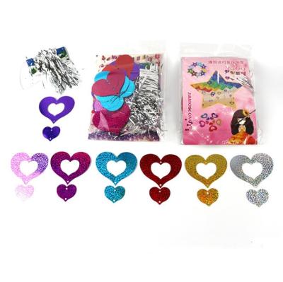 Китай 100pcs Balloon Decoration Heart Shaped Balloon Hanging Accessories With Foil Fringe Tassel Braids Hanging Strip Balloon Pendant продается