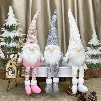 Κίνα Adorable Plush Christmas Ornaments Small Leg Long Leg Old Man Santa Claus Doll Plush Hanging Decorations Gnome Faceless Doll προς πώληση