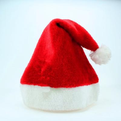 중국 Classic Plush Brim Christmas Santa Hats With Red Velvet And Plush Trim Comfort Thicken Christmas Hat For Unisex Adults Kids 판매용