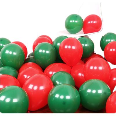 China Christmas party decoration balloons dark green red and green color and red latex balloon 10 inch matte latex balloon for sale