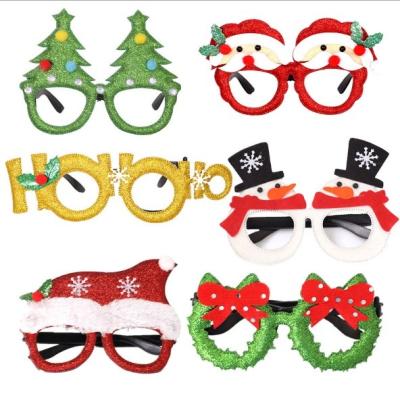 Κίνα Glitter Fabric Christmas Glass Frame Party Eyepacks Kids Cute Xmas Favors Decoration Costume Glasses προς πώληση