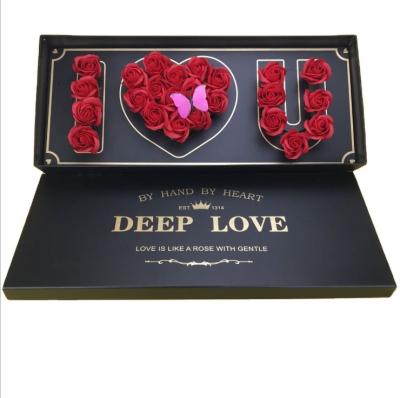 Китай Recyclable Gift Box Flower Packing Box Flower Gift Package Box JE T'AIME For Valentines Day Girlfriend продается