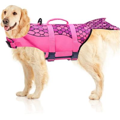 China Safety Viable Apparel Summer Pet Swimwear Amazon Shark Mermaid Adjustable Reflective Dog Life Vest for sale