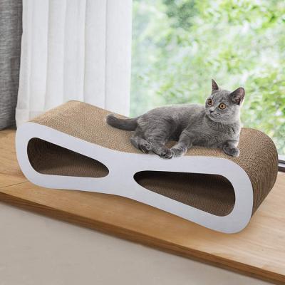 China Living Room Cat Scratching Pad Cardboard Jumbo Cardboard Scratch Cat Cardboard Bed Couch With Catnip for sale