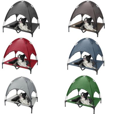 China Outdoor High Travel Dog Cradle Bed Raised Dog Bed With Removable Shade Canopy Tent for sale